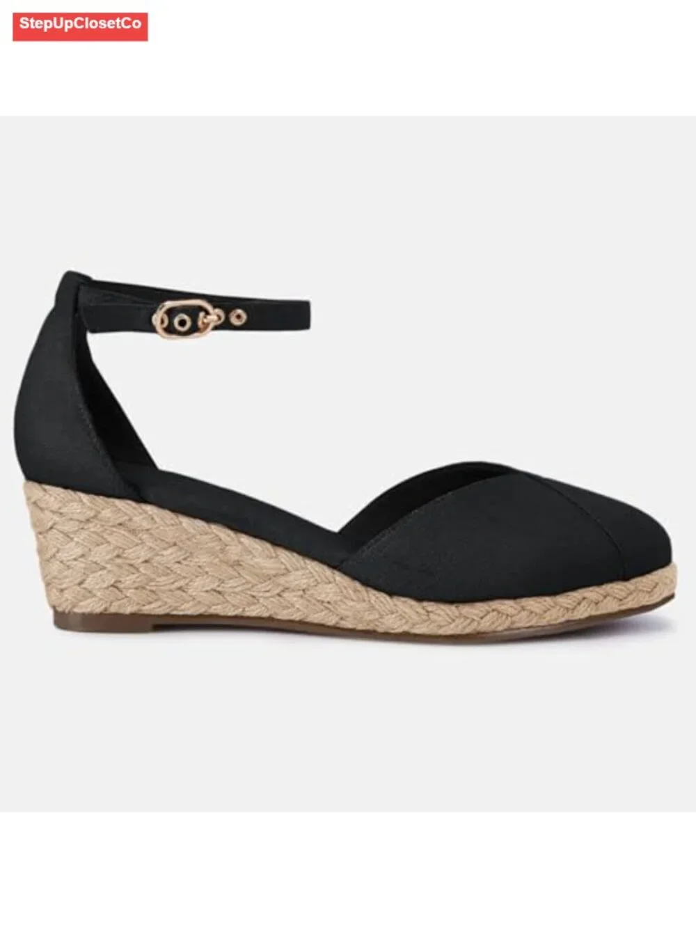 Canvas Espadrilles Platform Wedge Sandals Ankle Strap Casual Summer